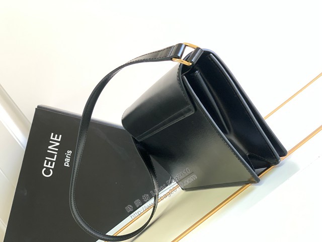 Celine專櫃2022新款TRAPEZE TRIOMPHE亮澤牛皮革手袋 賽琳凱旋門腋下包 sldj2348
